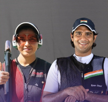 India's Shooters Strike Gold Again as Mixed Trap Pair Tops Asian Games Podium